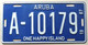 Plaque D'immatriculation - Aruba - 1987 - - Plaques D'immatriculation