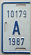 Plaque D'immatriculation - Aruba - 1987 - - Plaques D'immatriculation