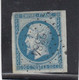 France -  Année 1853/62 - N°YT 14Ba - Type Empire - Oblitéré PC - Nuance Bleu S.vert - Signé - 1853-1860 Napoléon III