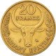 Monnaie, Madagascar, 20 Francs, 4 Ariary, 1970, Paris, TTB, Aluminum-Bronze - Madagaskar