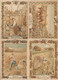 Pub Publicité  La Chicorée Arlatte De Cambrai Métier Des Mois Saisons Agriculture Chromo ? 11,8x15,4 Cm Lot 8 Cartes - Pubblicitari