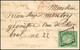 Obl. 2 - 15c. Vert Obl. Grille S/lettre Manuscrite Du 25 Octobre 1850 Frappée Du CàD Rouge De Lev. De 10H 1/2 Don De Mid - 1849-1850 Ceres