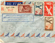 REUNION LETTRE RECOMMANDEE PAR AVION AVEC CACHET "100éme LIAISON....." DEPART SAINT-DENIS 31-3-47 REUNION POUR LA FRANCE - Storia Postale