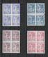 Argentina 1921 Postal Congress Complete Set MNH In Blocks Of Four CV USD 40 - Nuevos