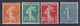 SEMEUSE - 1921- SERIE COMPLETE YVERT N° 158/161 * MH - COTE = 40 EUR - Neufs