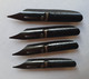 Lot De 4 Plumes Noires Estampées J Doré J N°808 Gilbert  Blanzy Poure - Pens