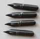 Delcampe - Lot De 4 Plumes Noires Estampées J Doré J N°808 Gilbert  Blanzy Poure - Pens