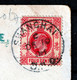 CHINA 1908 COLOURED PPC "SHANGHAI NANKING ROAD"  4c KEVII H.K.STAMP SEND TO GREAT BRITAIN. - Lettres & Documents