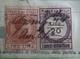 MARCA DA BOLLO L. 20/5 + L.1  SU RICEVUTA  : VIAREGGIO - AMLETO AGONIGI (FIRMA AUTOGRAFA)  DEL 5/3/1921 - Fiscaux