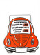 AUTO-VOLKSWAGEN-KEVER-VW-COCCINELLE-RECLAMEFOLDER-DVV+FOTO-1989+-19-20 CM-POSTERIJEN-MERELBEKE-ZIE DE 2 SCANS-RARE! - Autres & Non Classés