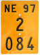 Velonummer Mofanummer Neuenburg NE 97 - Placas De Matriculación