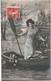 CPA Carte Postale France Fantaisie1er Avril Une Femme Dans Une Barque Avec Du Poisson  VM59421 - 1er Avril - Poisson D'avril