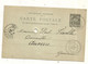Entier Postal Sur Carte Postale, ETAIS, AUXERRE,YONNE 1901, 2 Scans - Standard Postcards & Stamped On Demand (before 1995)