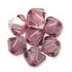 Lot 10 Perles Cristal Autrichien Swarovski Toupie Bicone Vieux Rose Diamètre 8 Mm Perle - Perles