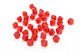 Lot 8 Perles Cristal Autrichien Swarovski Toupie Bicone Rouge Siam Clair Diamètre 8 Mm Perle - Perlas