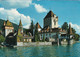 SCHLOSS OBERHOFEN AM THUNERSEE - CARTOLINA FG SPEDITA NEL 1966 CASTLE - Oberhofen Am Thunersee