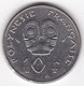 Polynésie Française. 10 Francs 1985 . En Nickel - French Polynesia