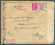 N°425-479-528 Obl. Sc DIKSMUIDE Sur Lettre Censurée Du 23-4-1942 Vers ROme Et Bande De Censure Allemande + Bande Verific - Storia Postale