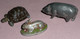 Lot De 3 Figurines En Métal Aluminium Et Plomb, Tortue Truie Lapin Cochon - Tortugas