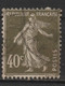 Timbre Semeuse Camée N° 193 Ligne Du Cadre Au R. - Used Stamps