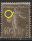 Timbre Semeuse Camée N° 193 Petit Anneau De Lune. - Used Stamps