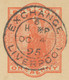 GB „EXCHANGE / LIVERPOOL / 6“ Rare CDS Double Circle 26mm W Coded Time „H *P“ On Very Fine QV 1 D Red Postal Stationery - Brieven En Documenten