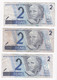 Brésil, 2 Reais 2003 (3 Billets) – 10 Reais 1994 - 500 Cruzeiros Reais ( 500.000 500000 Cruzeiros) 1993 – 2 Billets - Brazilië