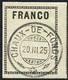 ETIQUETTES FRANCO OBLITERE 1911 C/.S.B.K. Nr:1. Y&TELLIER Nr:8. MICHEL Nr:I. - Franchise