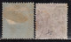 2 Diff., Combination Of 8as, No Watermark Series, 1855 (On Blue Paper)  & 1856, British India Used - 1854 Compagnia Inglese Delle Indie