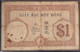 Indochina Indochine Vietnam Viet Nam Laos Cambodia 1 Piastre VF Banknote Note / Billet 1921-31 / Pick # 48b / 2 Photos - Indocina