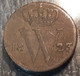 PAYS-BAS WILLEM I ZEER MOOIE 1/2 CENT 1823 B TOURNEE/GEDRAAID 5 DEGRES/GRADEN !  COTES : 30€-75€-225€-450€ - 1815-1840: Willem I