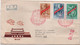 CHINE - 1959 - Sur Enveloppe (  1er Jour)  Sans Cor- Anniversaire  De La R.P.C.-   3 Timbres + 2 Verso  - - Briefe U. Dokumente