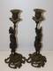 Delcampe - * PAIRE De BOUGEOIRS BRONZE NAPOLEON III XIXe PERSONNAGES INDIENS/AFRICAINS  D - Candelabri E Candelieri