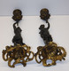 Delcampe - * PAIRE De BOUGEOIRS BRONZE NAPOLEON III XIXe PERSONNAGES INDIENS/AFRICAINS  D - Chandeliers, Candélabres & Bougeoirs