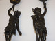 Delcampe - * PAIRE De BOUGEOIRS BRONZE NAPOLEON III XIXe PERSONNAGES INDIENS/AFRICAINS  D - Candelabri E Candelieri