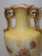 *SUPERBE ANCIEN VASE CERAMIQUE ANGLAISE CRAQUELEE Marque à Déchiffrer Fleurs  D - Non Classés