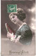 CPA Carte Postale France Fantaisie Heureux Avril Une Jeune Femme Et Son Poisson VM59664 - 1er Avril - Poisson D'avril