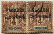 PAKHOI 1902 PAKHOI N°3, 4C, Oblitérés Sans Charnière, Par Paire - Nuovi