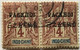 PAKHOI 1902 PAKHOI N°3, 4C, Oblitérés Sans Charnière, Par Paire - Unused Stamps