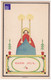 Einar Nerman 1925 CP Suède Noël Femme Bougie Mode Candel Sweden Art Deco Christmas Postcard God Jul A84-49 - Sonstige & Ohne Zuordnung
