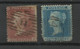 UK N°  10 Et 11  Dentelés   14   Oblitérés     AB  2ème Choix    Voir Scans          Soldé ! ! ! - Used Stamps