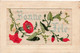 CPA Brodée Fantaisie -  Bonne Fete - Coquelicot  - Fleurie - - Bestickt