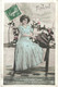 CPA Carte Postale France 1er Avril Une Jeune Dame : Pour Me Conformer à L'usage Je Vous Envoie...VM59733 - 1er Avril - Poisson D'avril