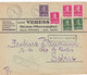 WW2, KING MICHAEL, CENSORED SIBIU 30, STAMPS ON REGISTERED COVER, 1945, ROMANIA - 2de Wereldoorlog (Brieven)