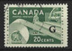 CANADA....QUEEN ELIZABETH..(1952-22..)......20c .....SG0207a.......OFFICE........USED.... - Sovraccarichi