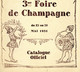 Régionalisme.catalogue Officiel.3ème Foire De Champagne.Ville De Troyes Du 23 Au 31 Mars 1931. - Other & Unclassified