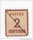 France  -  Alsace-Lorraine  :  Yv  2  (*)    ,   Très Bon Centrage            ,     N4 - Unused Stamps