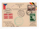 !!! BELGIQUE, CARTE COMMEMO DU COURRIER DE PROPAGANDE BRUXELLES - PRAGUE - BRUXELLES 19/7/1937 - Lettres & Documents