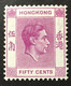 1938 -48 - Hong Kong - King George VI - Fifty Cents - New - Unused Stamps