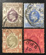 1903 -11 - Hong Kong - King Edward - 4 Stamps - Used - Gebruikt